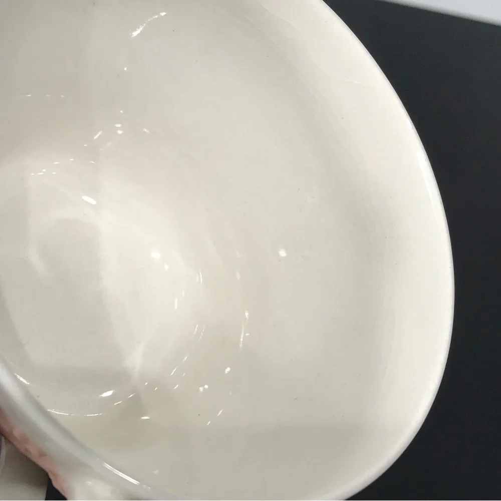 Wedgwood Etruria Embossed Queens Ware Pink on White Tea Cup Saucer Set England - Picture 11 of 16